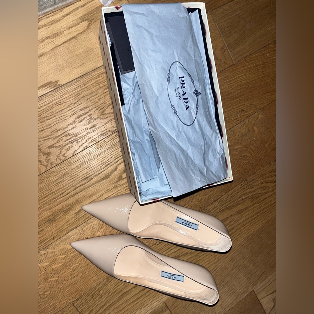 Prada Milano beige pump heels
